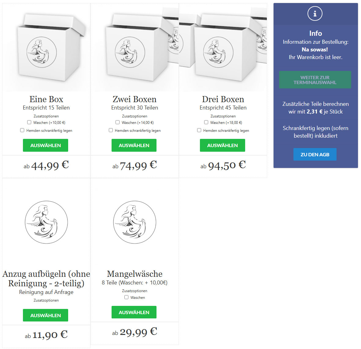 Bügelenegel - Unsere Preise 2025-10